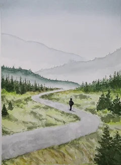 Maja Antoniou, 18. Den långa vägen (Aquarell - Original)
