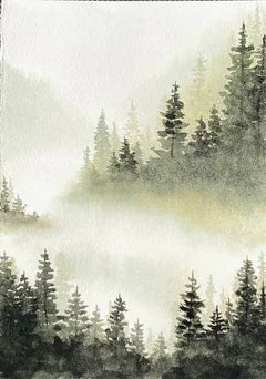 Maja Antoniou, Dimmans tysthet 2, (Akvarell - Original)