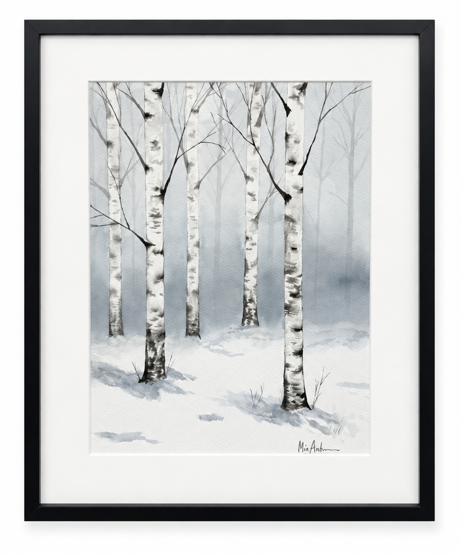 Maja Antoniou, Vintervila (Watercolor - Original)
