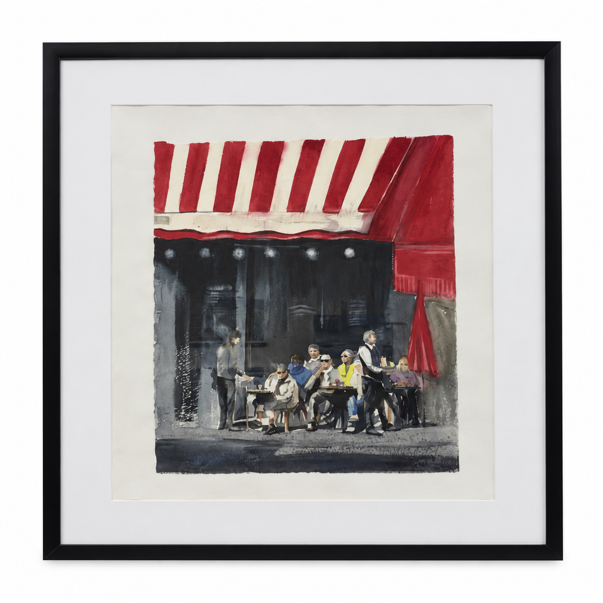Mia Svärd, Paris caféliv (Akvarell - Original)