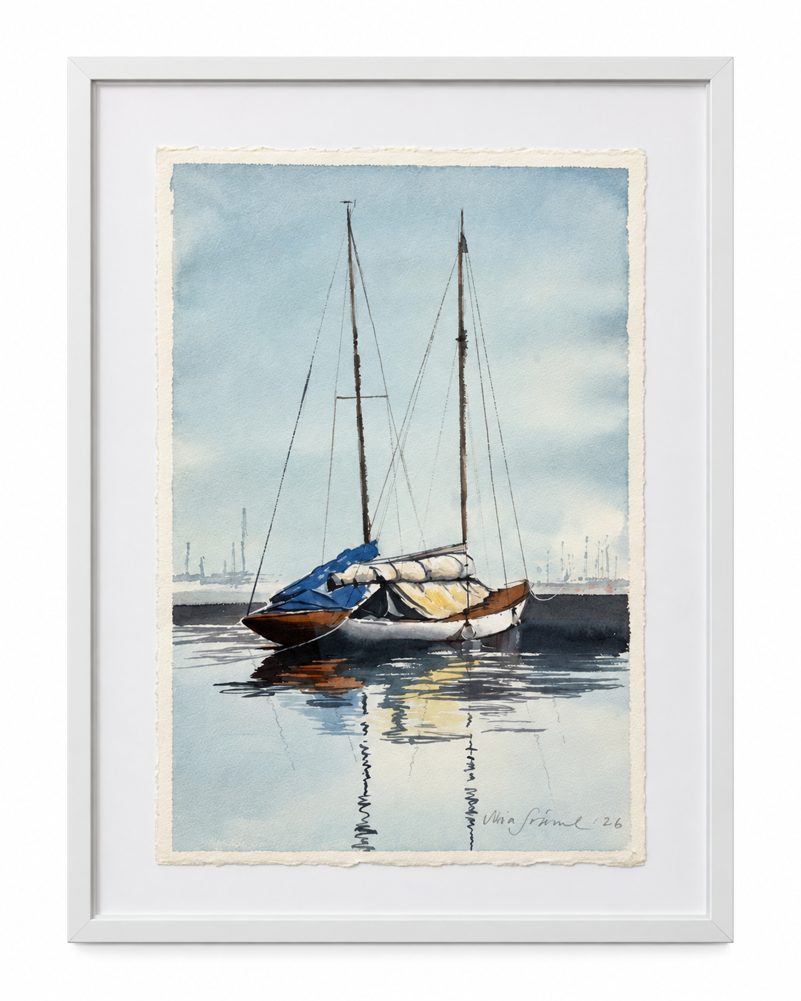 Mia Svärd, I´m sailing  (Akvarell - Original)