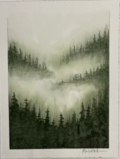 Maja Antoniou, Dimmans tysthet 3 (Akvarell - Original)