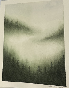 Maja Antoniou, Dimmans tysthet 4 (Akvarell - Original)