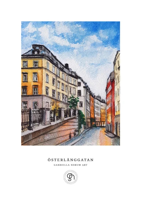 Gabriella Norum, (Print) ÖSTERLÅNGGATAN, Old Town Stockholm, Sweden
