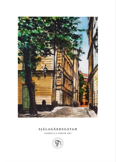 Gabriella Norum, (Print) SJÄLAGÅRDSGATAN , Old Town Stockholm, Sweden